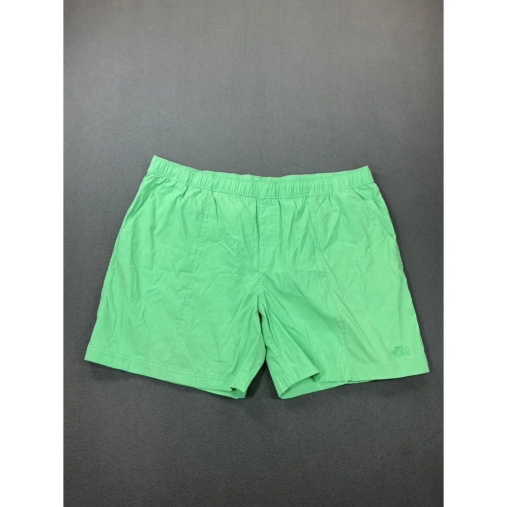 The North Face‎ Swim Trunks Mens 2XL Green Elastic Waist Mesh Lined Quick Dry